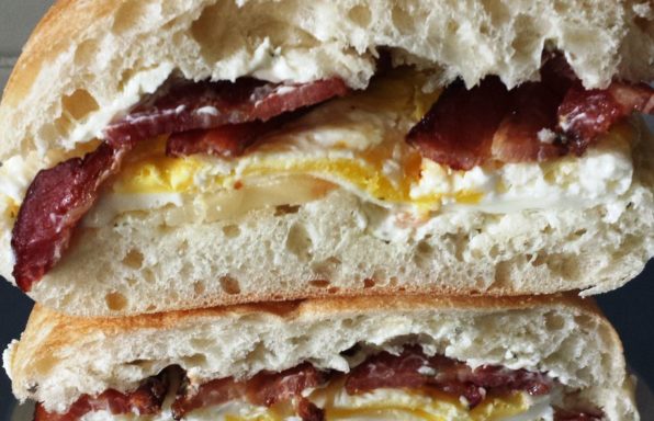 Gouda Bacon and Egg Sandwich