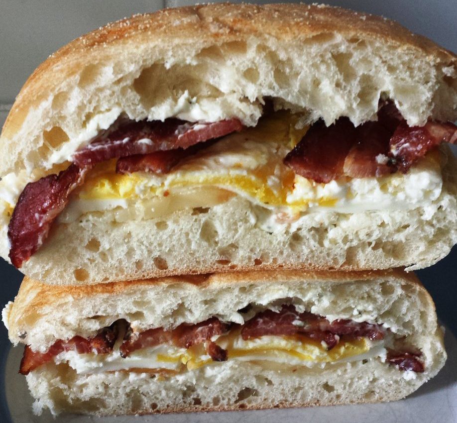 Gouda Bacon and Egg Sandwich