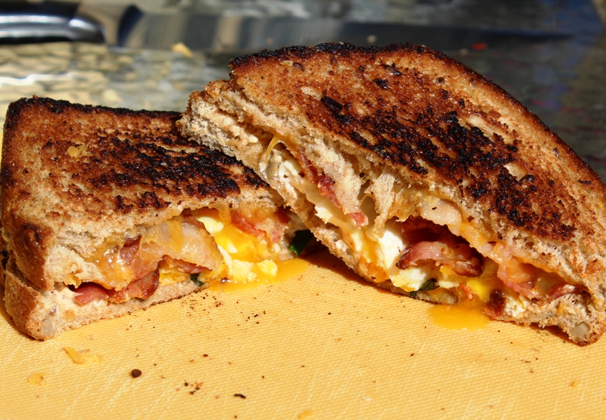 Bacon Grilled Cheese Breakfast Sandwich