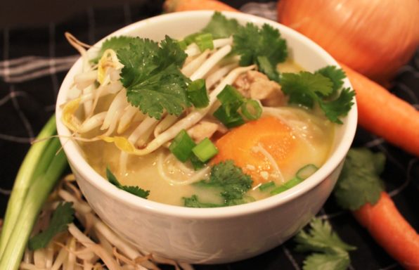 Spicy Green Curry Noodle Soup