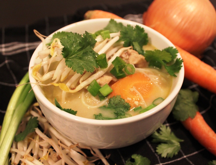Spicy Green Curry Noodle Soup